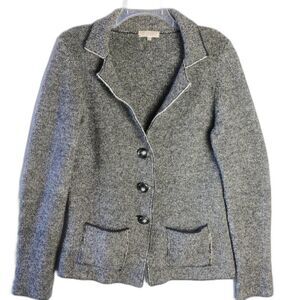 Cocogio Women's Size S Heather Grey Button Front Jacket